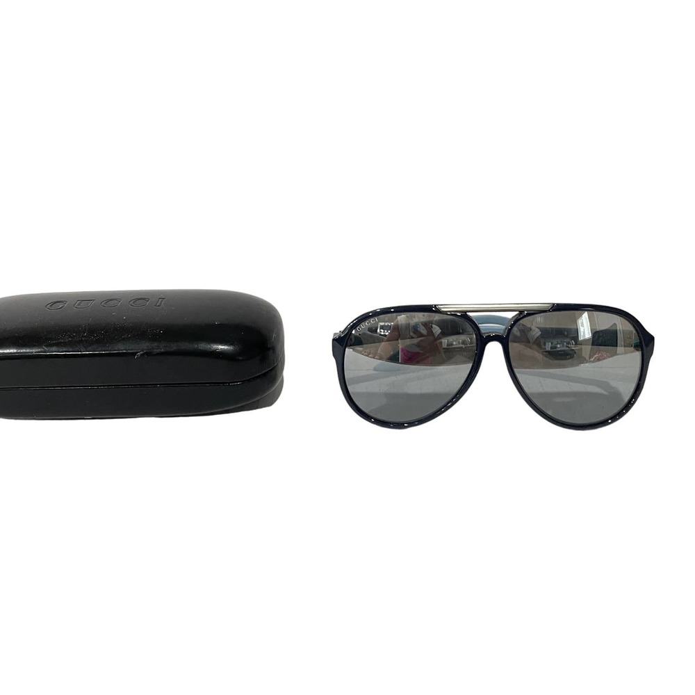 Gucci Sunglasses vintage aviators with case blue size 59 X 12